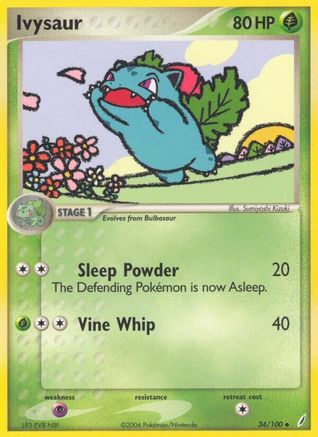 Ivysaur 034/100 [Crystal Guardians]  - Reverse Holofoil