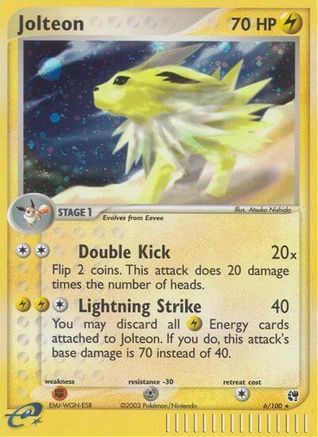 Jolteon 006 [Sandstorm]  - Reverse Holofoil