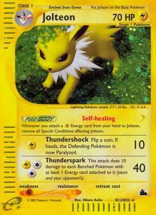 Jolteon (H12) H12 [Skyridge]  - Holofoil