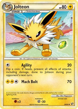 Jolteon 028/90 [Undaunted]  - Reverse Holofoil