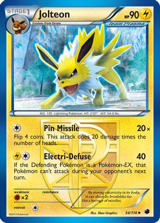 Jolteon (Team Plasma) 034/116 [Plasma Freeze]