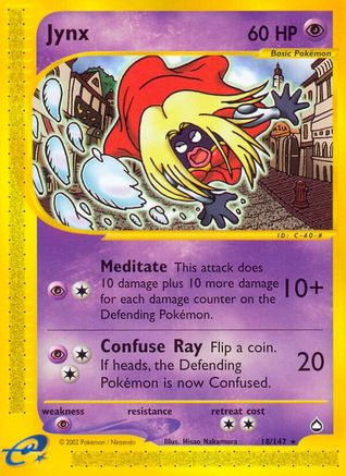 Jynx 018 [Aquapolis]  - Reverse Holofoil