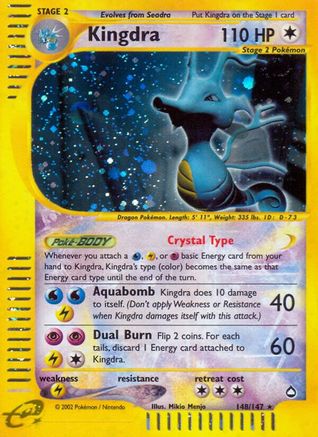 Kingdra (148) 148 [Aquapolis]  - Reverse Holofoil