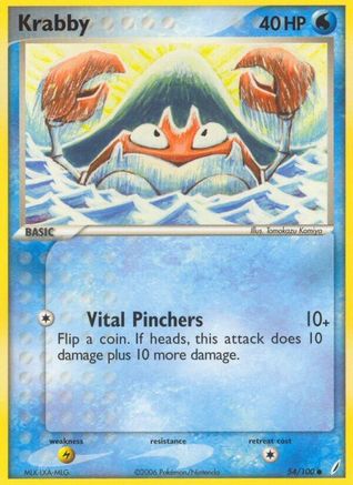 Krabby 054/100 [Crystal Guardians]  - Reverse Holofoil