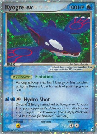 Kyogre ex 095/100 [Crystal Guardians]  - Holofoil