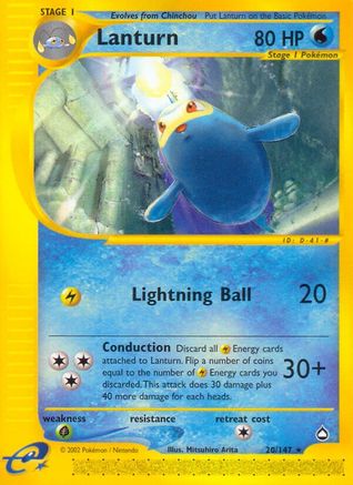 Lanturn (20) 020 [Aquapolis]  - Reverse Holofoil