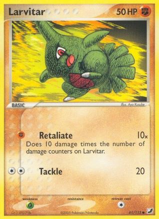 Larvitar 061/115 [Unseen Forces]  - Reverse Holofoil