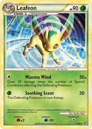 Leafeon 017 [Undaunted]  - Reverse Holofoil