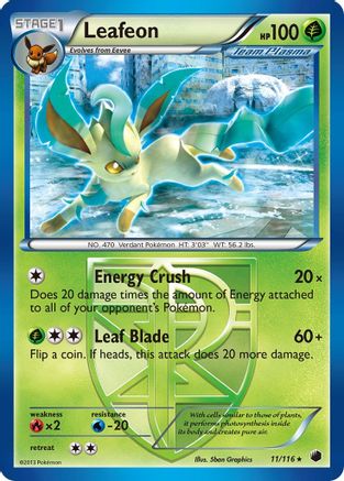Leafeon (Team Plasma) 011/116 [Plasma Freeze]  - Reverse Holofoil