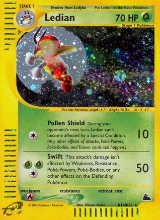 Ledian (H14) H14 [Skyridge]  - Holofoil
