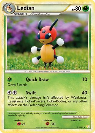 Ledian 025 [HeartGold SoulSilver]  - Reverse Holofoil