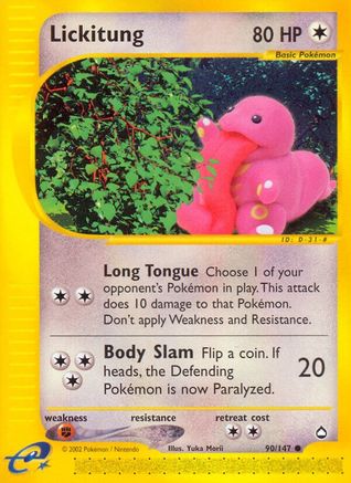 Lickitung 090 [Aquapolis]  - Reverse Holofoil