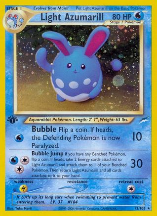 Light Azumarill 013/105 [Neo Destiny]  - 1st Edition Holofoil
