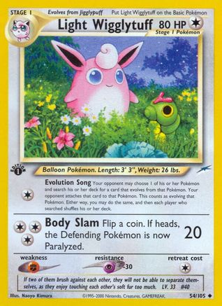 Light Wigglytuff 054/105 [Neo Destiny]  - 1st Edition