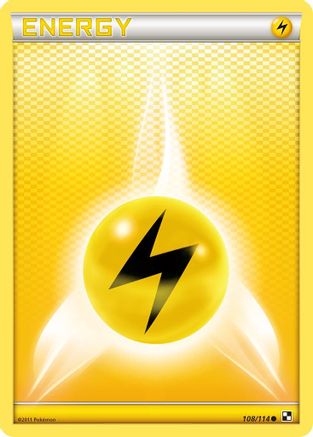 Lightning Energy 108 [Black and White]  - Reverse Holofoil