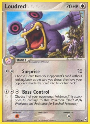Loudred 023/100 [Crystal Guardians]  - Reverse Holofoil