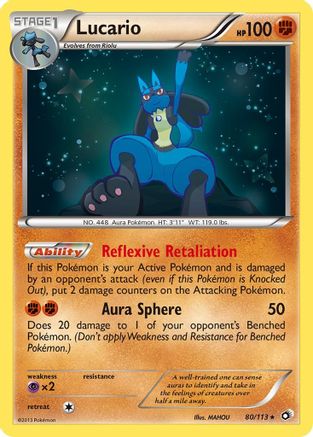 Lucario 080/113 [Legendary Treasures]  - Reverse Holofoil