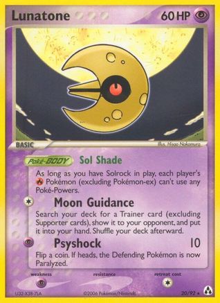 Lunatone 020 [Legend Maker]  - Reverse Holofoil