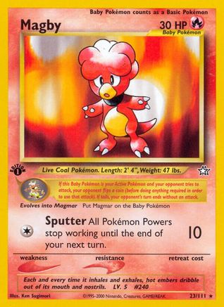 Magby 023/111 [Neo Genesis]  - 1st Edition