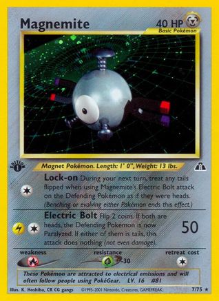 Magnemite (7) 007/75 [Neo Discovery]  - 1st Edition Holofoil