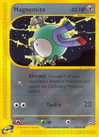 Magnemite (52) 052 [Aquapolis]  - Reverse Holofoil