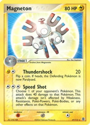 Magneton 027/112 [FireRed & LeafGreen]  - Reverse Holofoil