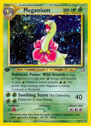 Meganium (11) 011/111 [Neo Genesis]  - 1st Edition Holofoil