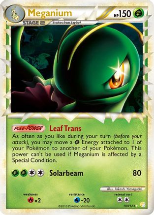 Meganium (Prime) 109/123 [HeartGold SoulSilver]  - Holofoil