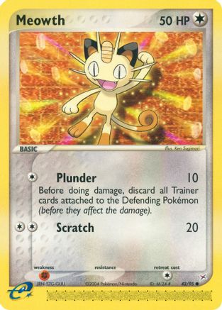 Meowth 042/95 [Team Magma vs Team Aqua]  - Reverse Holofoil
