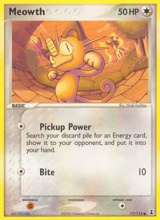 Meowth 077/113 [Delta Species]  - Reverse Holofoil