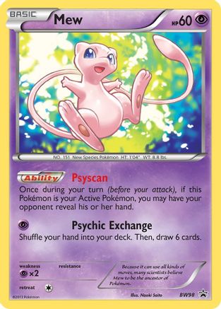 Mew BW98 [Black and White Promos]  - Holofoil