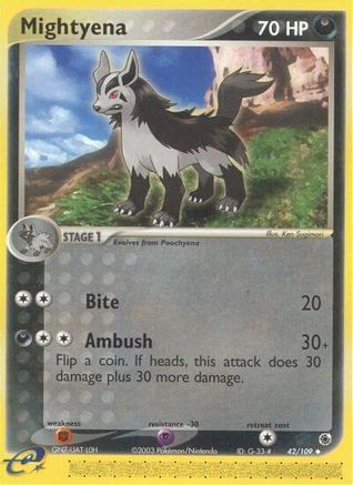 Mightyena 042/109 [Ruby and Sapphire]  - Reverse Holofoil