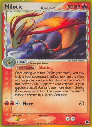 Milotic (Delta Species) 005/101 [Dragon Frontiers]  - Reverse Holofoil