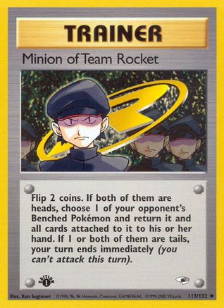 Minion of Team Rocket 113/132 [Gym Heroes]  - 1st Edition