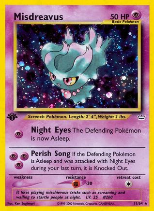 Misdreavus 011/64 [Neo Revelation]  - 1st Edition Holofoil