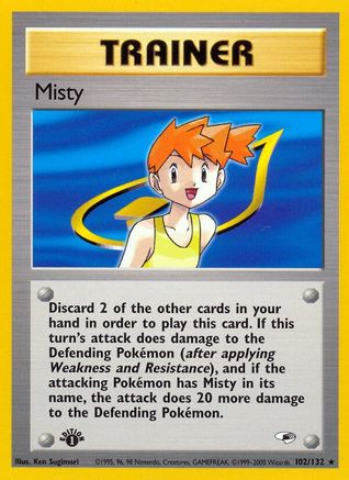 Misty (102) 102/132 [Gym Heroes]  - 1st Edition