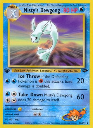 Misty's Dewgong 054/132 [Gym Challenge]  - 1st Edition