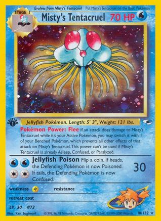 Misty's Tentacruel 010/132 [Gym Heroes]  - 1st Edition Holofoil