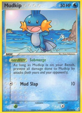 Mudkip 057/100 [Crystal Guardians]  - Reverse Holofoil