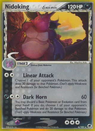 Nidoking (Delta Species) 006/101 [Dragon Frontiers]  - Holofoil