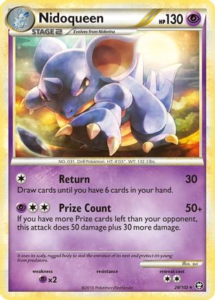 Nidoqueen 028 [Triumphant]  - Reverse Holofoil