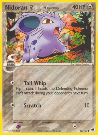 Nidoran F (Delta Species) 056/101 [Dragon Frontiers]  - Reverse Holofoil