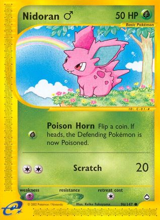 Nidoran M 096/147 [Aquapolis]  - Reverse Holofoil
