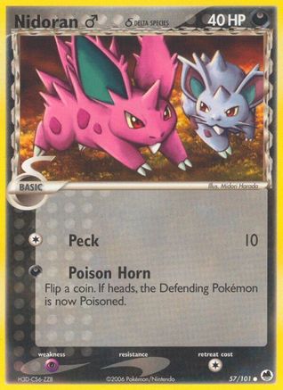 Nidoran M (Delta Species) 057/101 [Dragon Frontiers]  - Reverse Holofoil