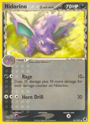 Nidorino (Delta Species) 035/101 [Dragon Frontiers]  - Reverse Holofoil