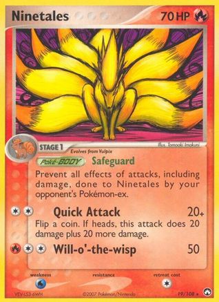 Ninetales 019/108 [Power Keepers]  - Reverse Holofoil