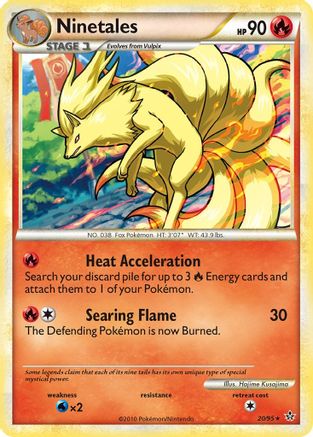 Ninetales 020 [Unleashed]  - Reverse Holofoil