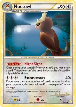 Noctowl 008/123 [HeartGold SoulSilver]  - Reverse Holofoil