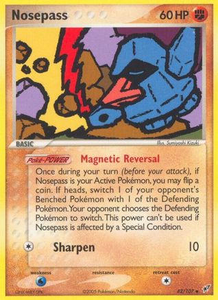 Nosepass 042 [Deoxys]  - Reverse Holofoil