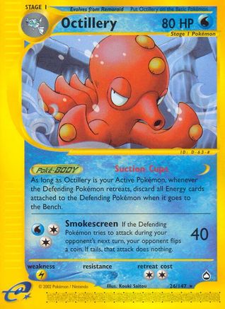 Octillery 026 [Aquapolis]  - Reverse Holofoil